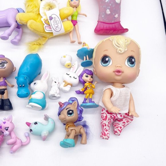 Doll Mini Figures Girls Toy Box Lot 30+ pieces Tiny Tukkins Baby Alive Unicorn - Picture 10 of 15